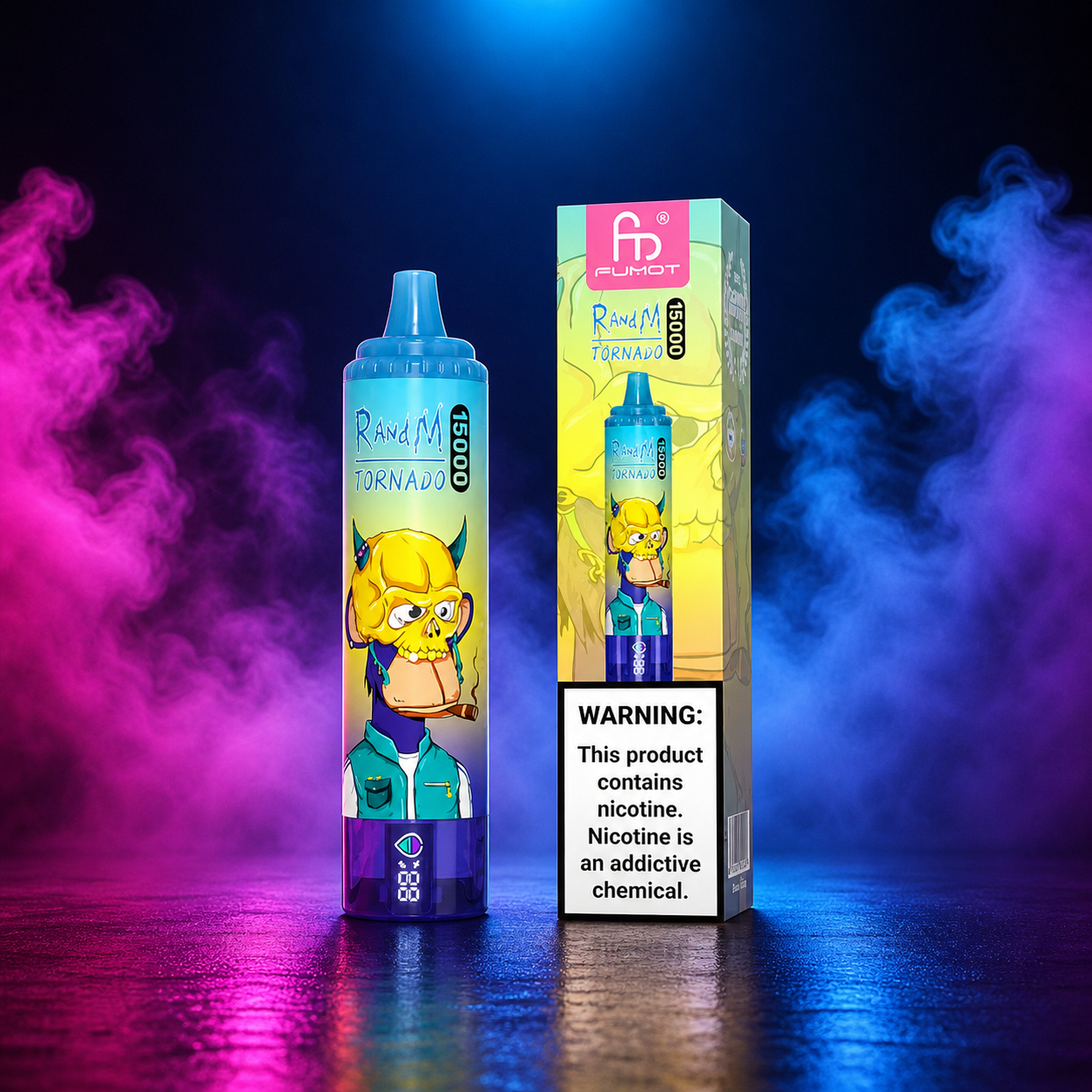 Fumot RandM Tornado 15K Grape Ice - vape descartável para adultos com sabores de vape e Puffs em Portugal